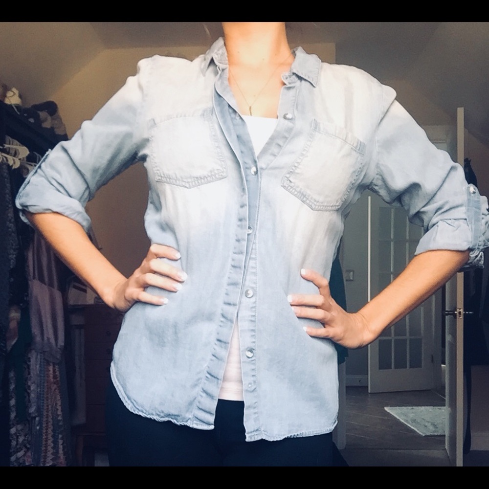 Jean button down